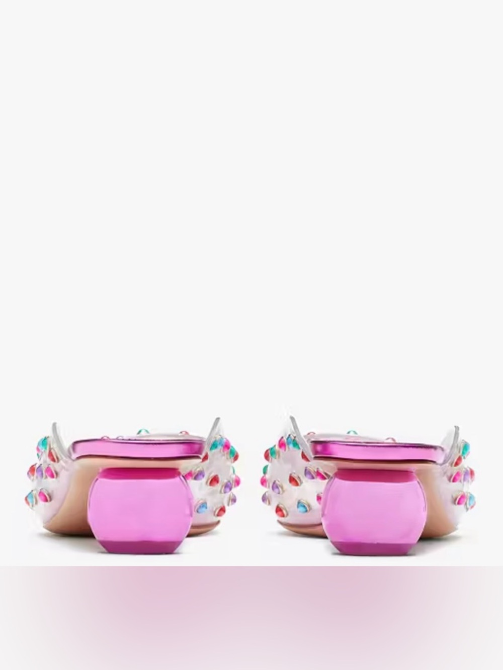 kate spade Pink Clear Mule with Multicolored Studs - Picture 3 of 7